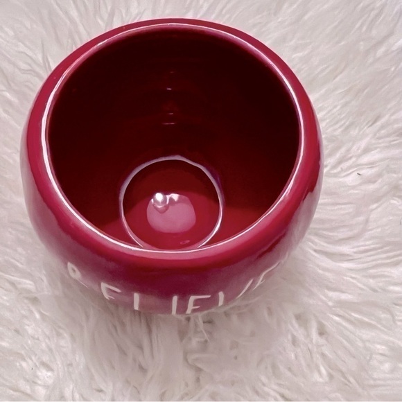 Rae Dunn Red Believe Ornament Jar - Picture 2 of 5